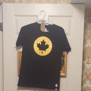 Black and Gold Maple Leaf T-Shirt